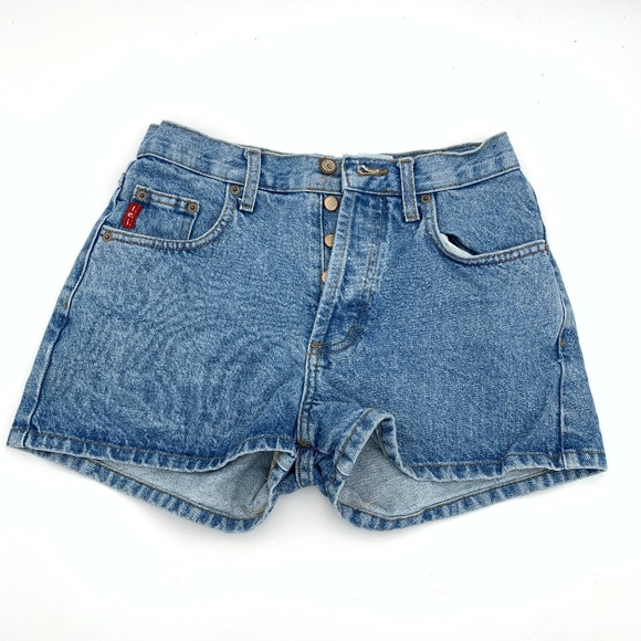 lei Pants - Vintage 90s LEI High Rise Button Fly Jeans Shorts